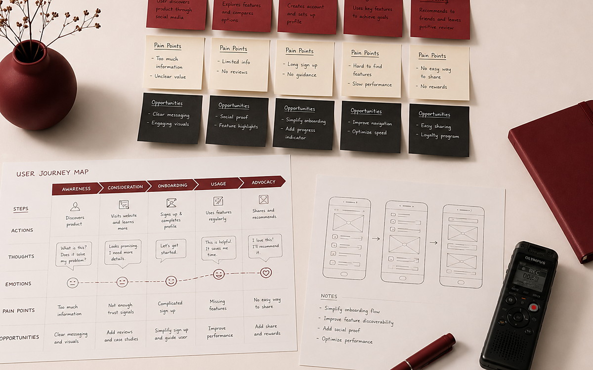 UX Research & Design Thinking Foundations course — user research training with real participants